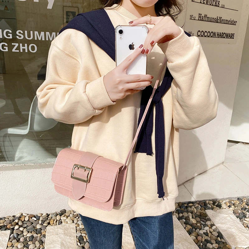 Fashion stone pattern one shoulder diagonal bag