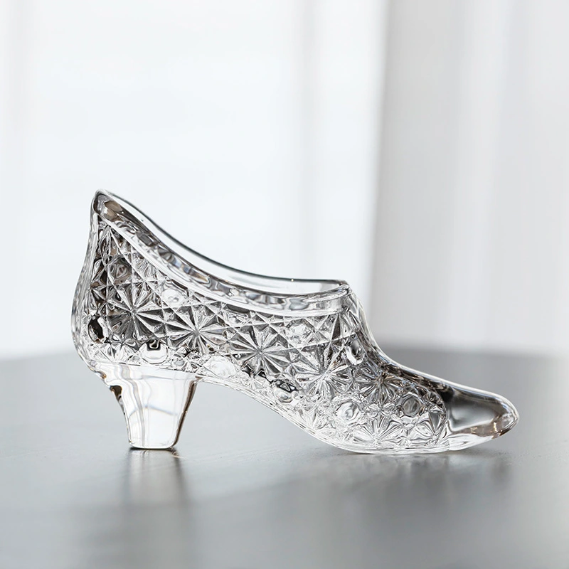 Glass High Heel Shoes Crystal Bathtub Transparent