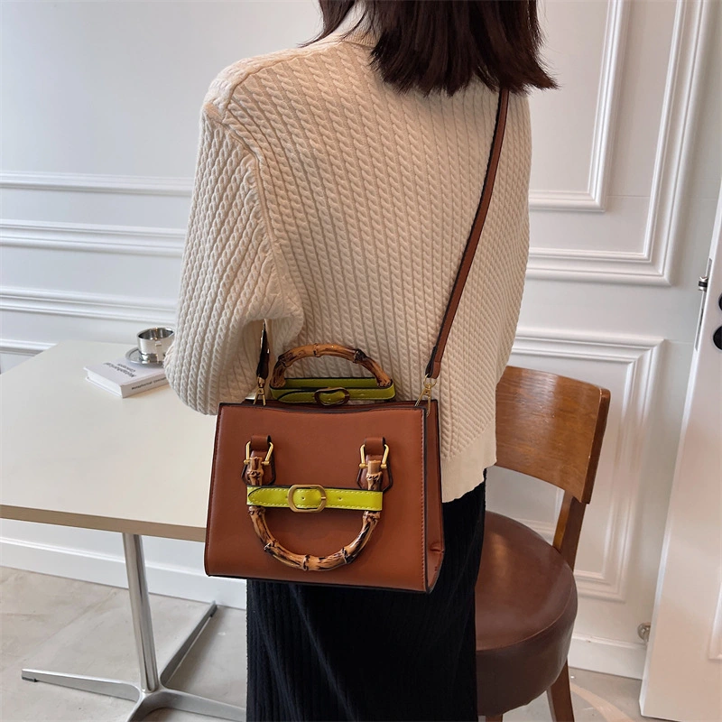 Fashion Shoulder Crossbody Solid Colour Casual Tote Bag