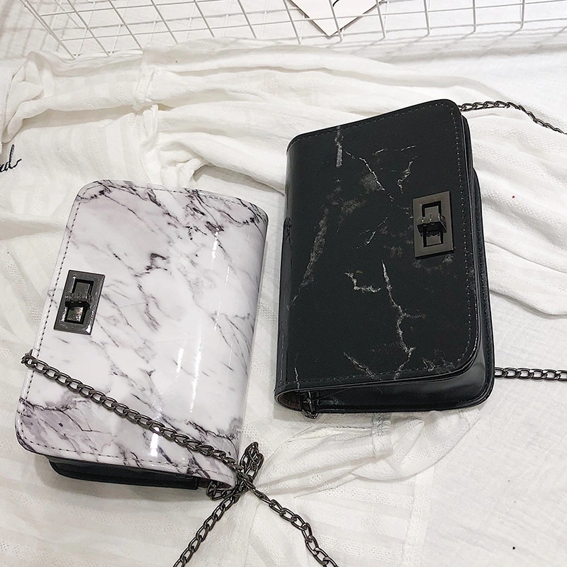 Small marble shoulder bag