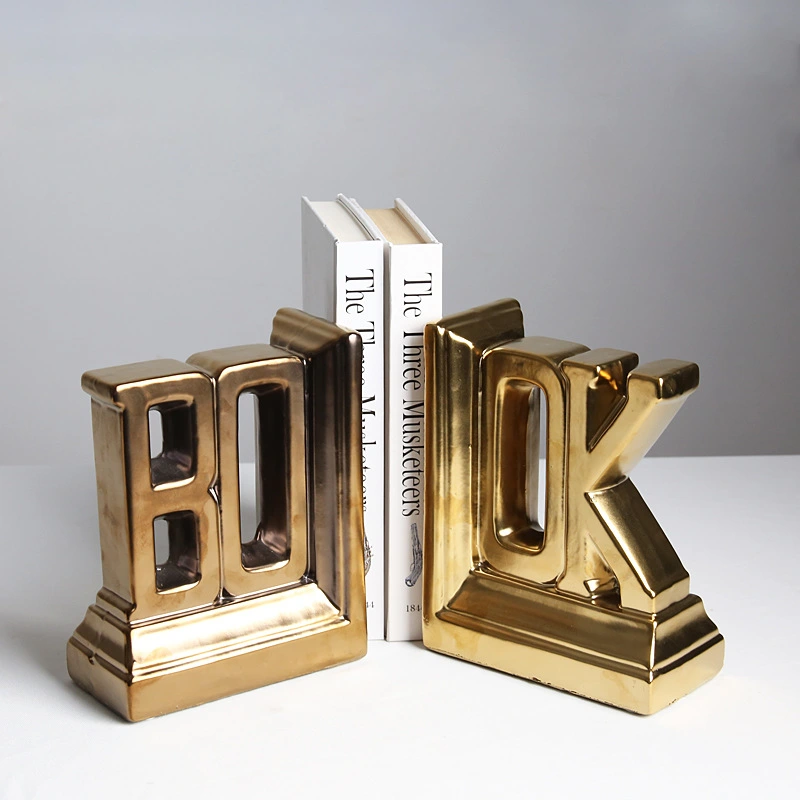 Originality Luxury Simplicity Electroplating Gold Lettered Bookcase