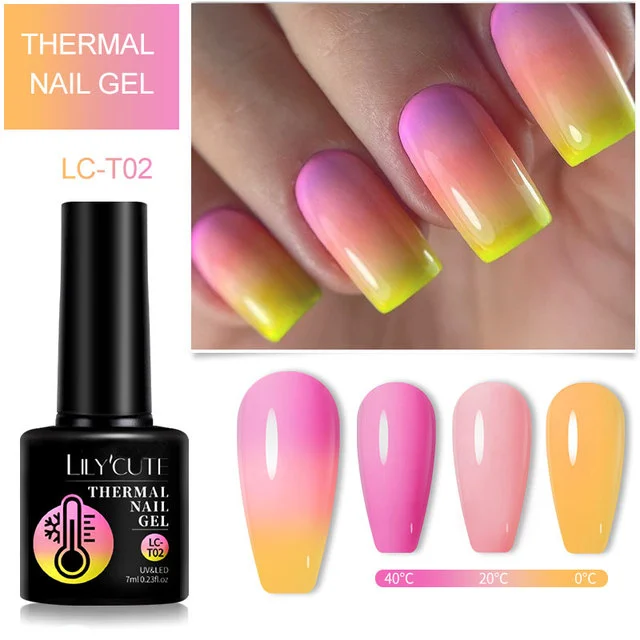 Color Changing Thermal Gel Nail Polish Winter Purpl