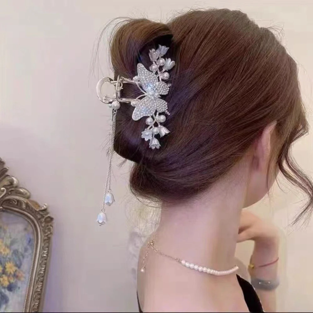 Butterfly Pearl Tassel Hair CurlerHair Catching