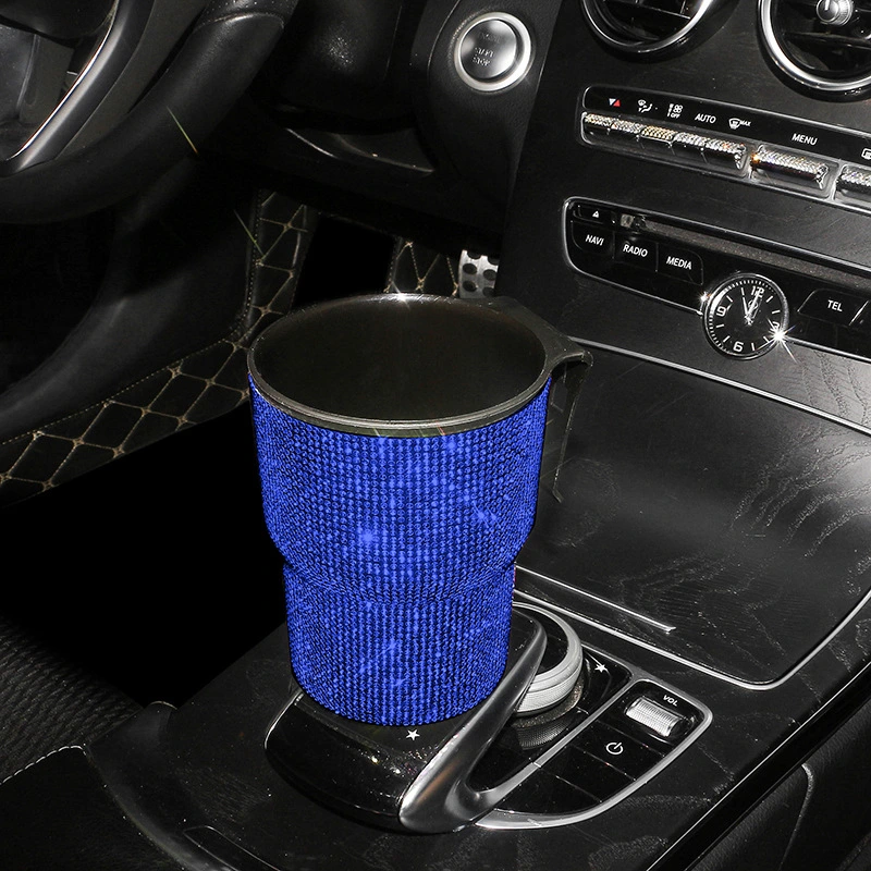 Car Multi-purpose Mini Diamond Encrusted Trash Can