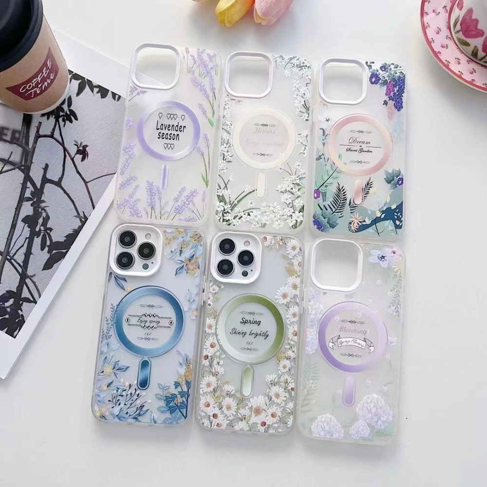 Magnetic Charging Drop-proof Transparent Phone Case