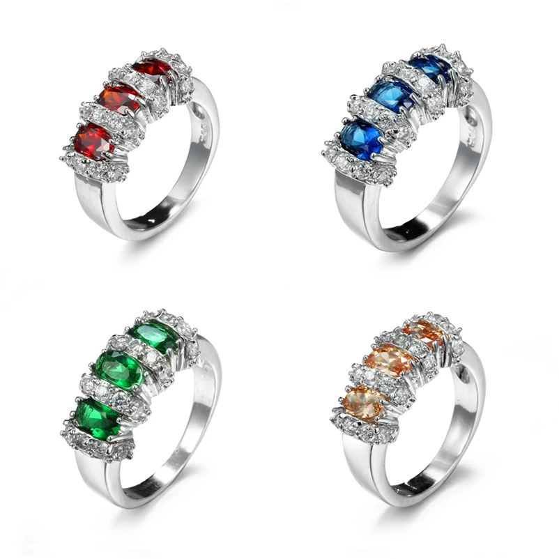 Zircon Ring European And American Popular Creative Women's Jewelry