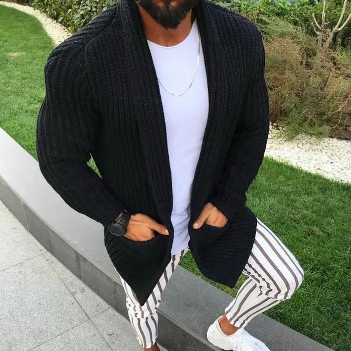Cardigan lapel sweater