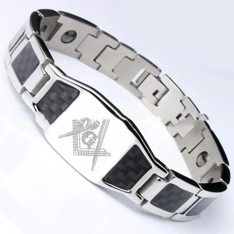 Carbon Fiber Titanium Steel Bracelet Magnet