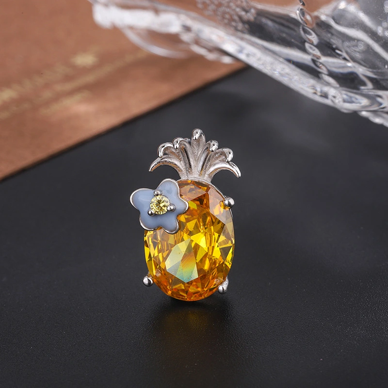 S925 Sterling Silver Luxury Premium Pineapple Pendant