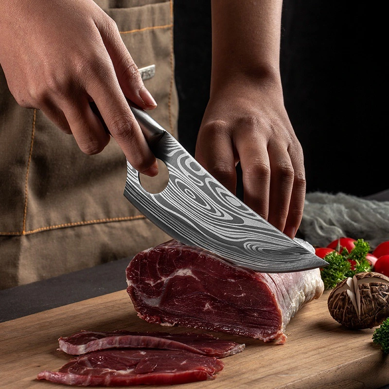 Damascus Stainless Steel Bone Knife For Kitchen