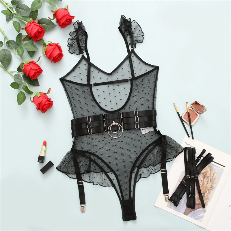 Women's Fashion Simple Transparent Jumpsuit Set