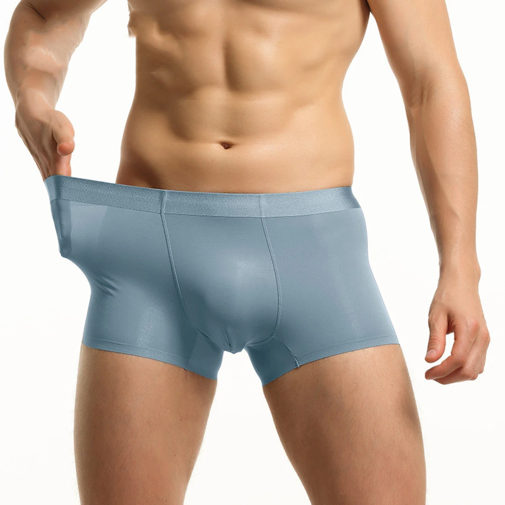 Men's Underwear Men's Ice Silk Non-marking Flat Corner Comfortable And Breathable