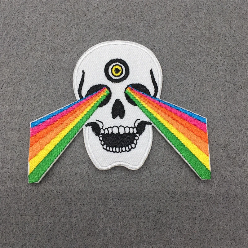 Rainbow Embroidered Patches On Clothes Iron