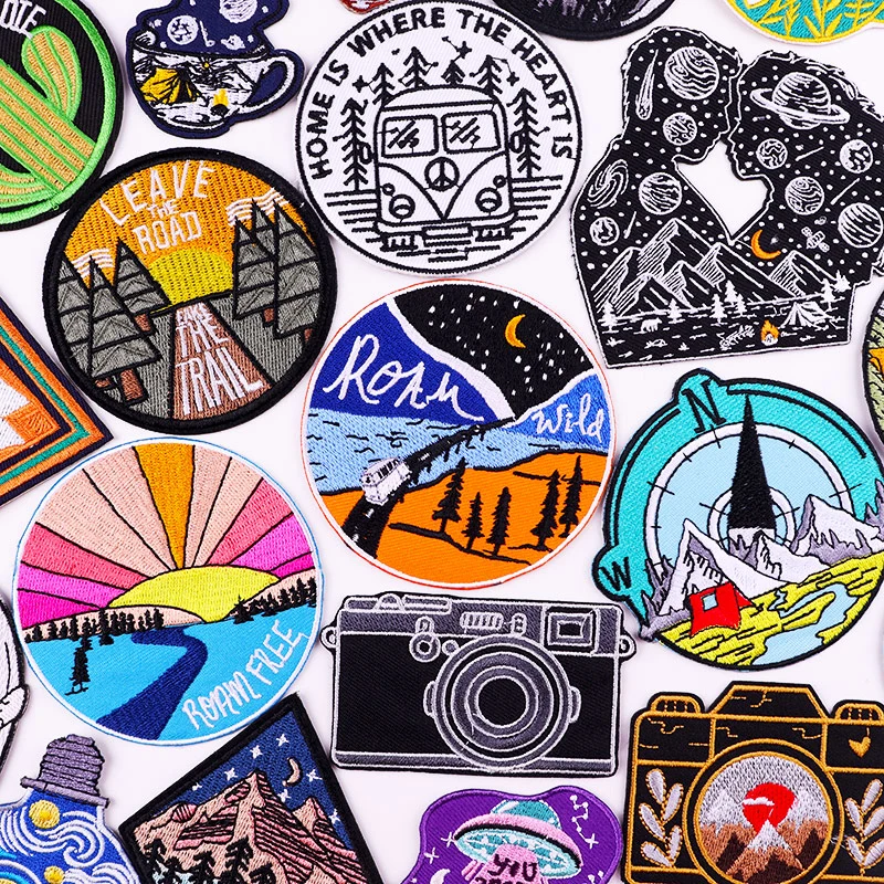 Iron On Patches DIY Outdoor Travel Embroidered Patches