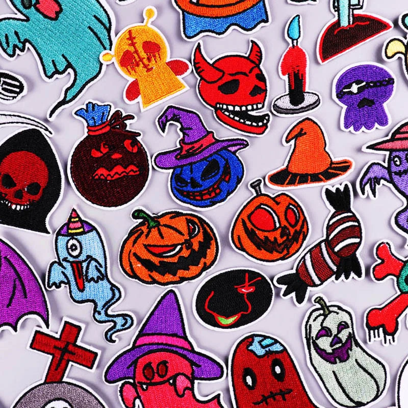 Cartoon Embroidery Halloween Clothes Pants Decorative Fabric Patch