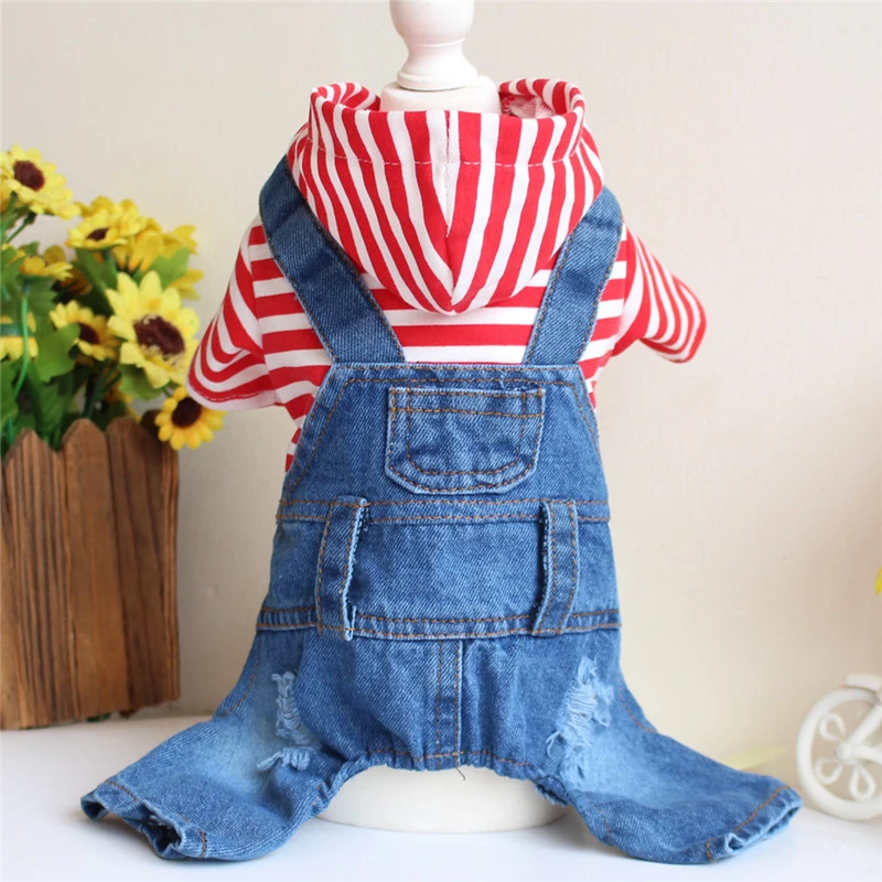 Pet Clothes Four Leg Denim One-piece Suit