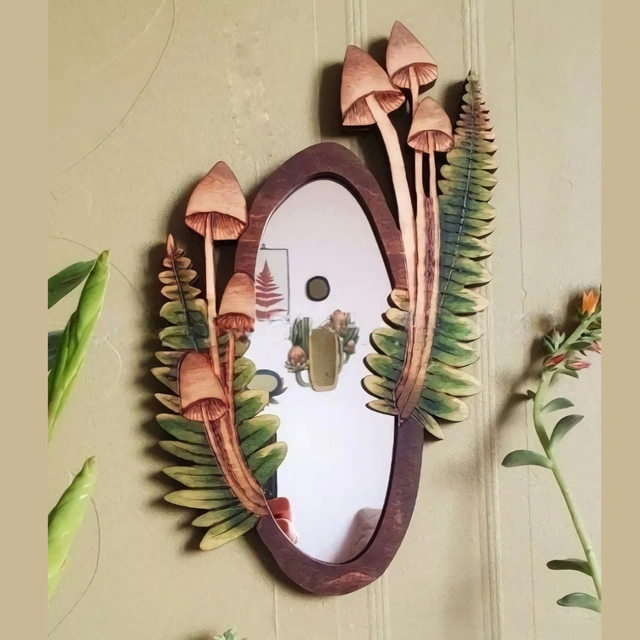 Mushroom Forest Mirror Home Garden Decoration