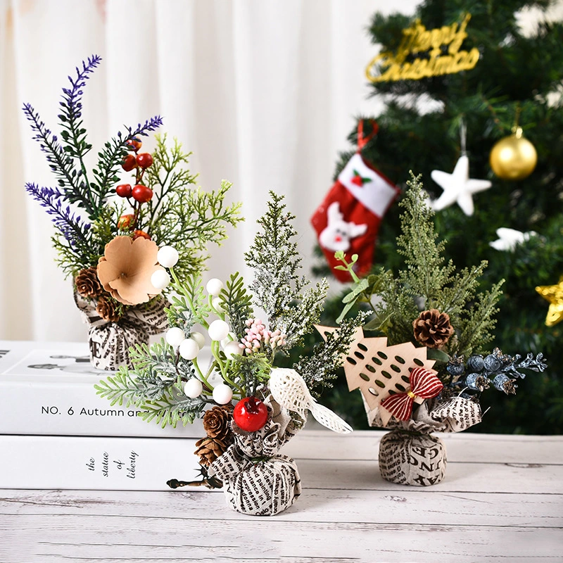 Simple Mini Christmas Decoration Window Small Tree Photography Props