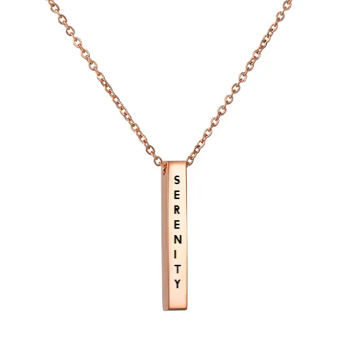 SERENITY Rose Gold Cylinder Pendant