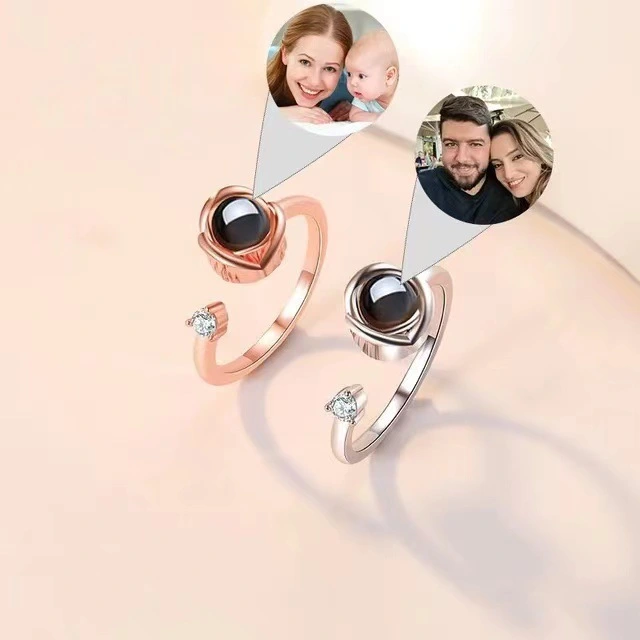 Women's Personalized Language Ring Projection