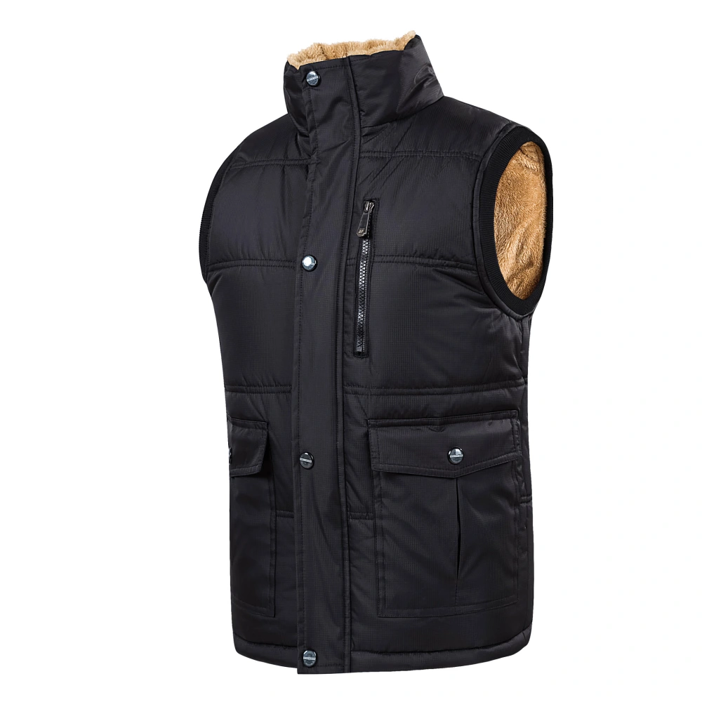 Plus Size Men's Vest Plus Velvet Down Cotton Vest