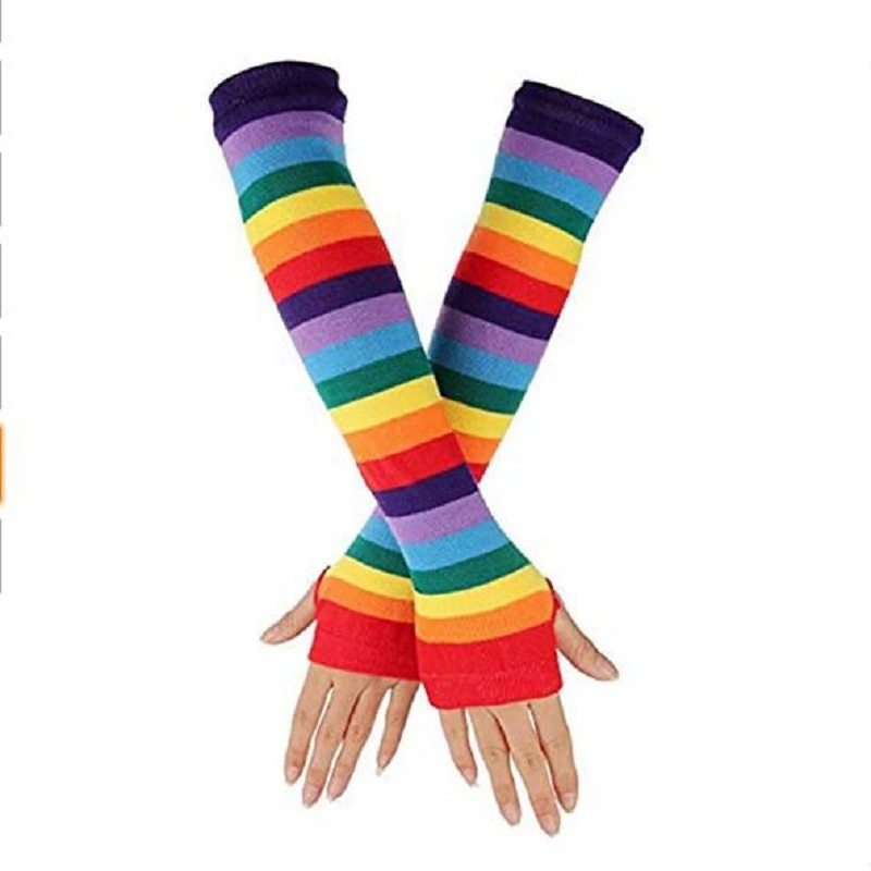 Cotton Rainbow Gloves Socks