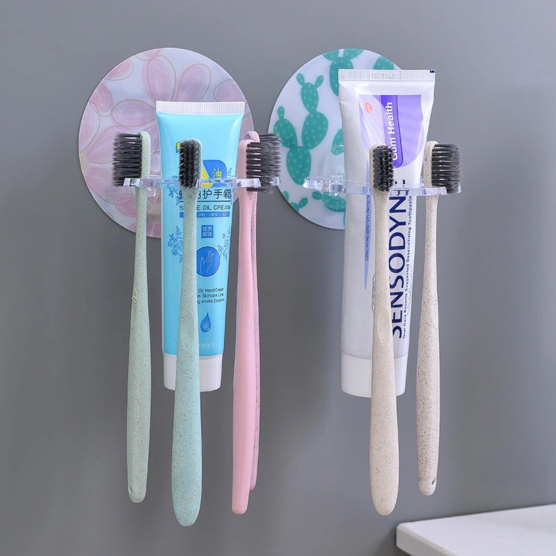 Wall-mounted Disc Multi-slot Toothbrush Rack