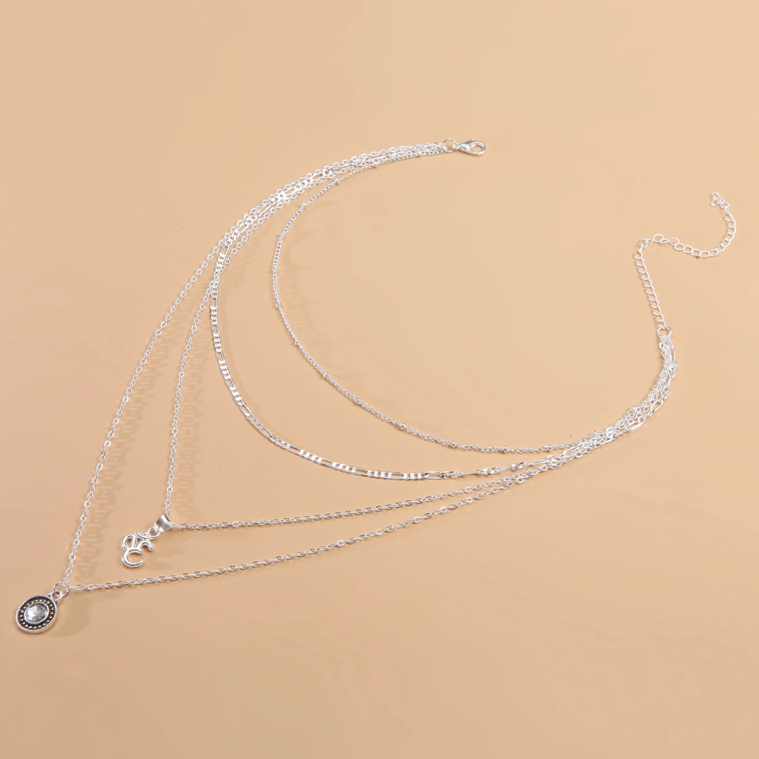 Women's Bohemian Style Vintage Alloy Drop Multi-layered Necklace