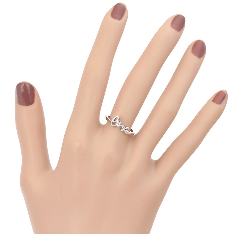 Fashion Couple Jewelry Korean Simple Love Modeling Jewelry Platinum-plated Ring