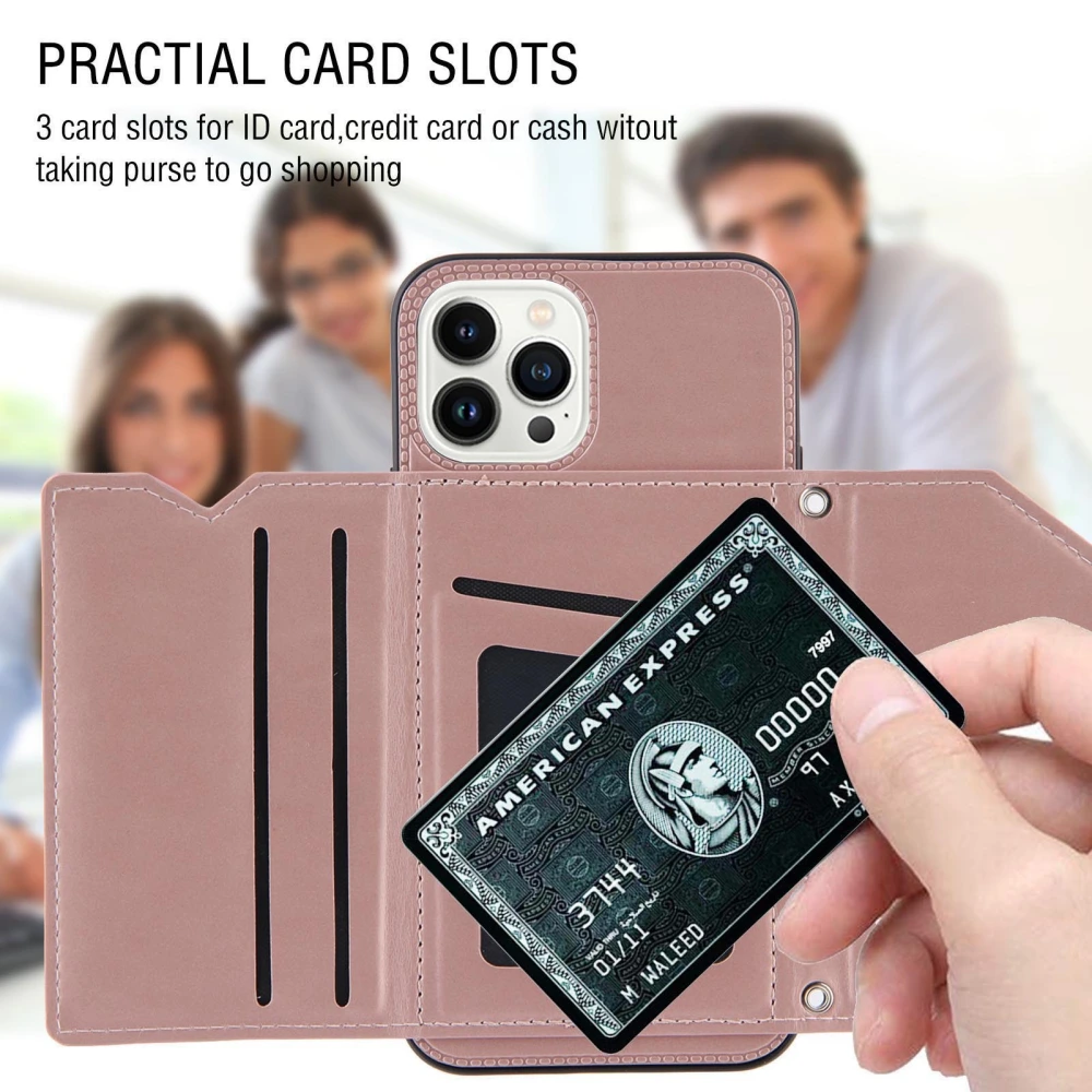 Suitable For IPhone14 Skin-feeling Oblique Hanging Card Case Phone Case