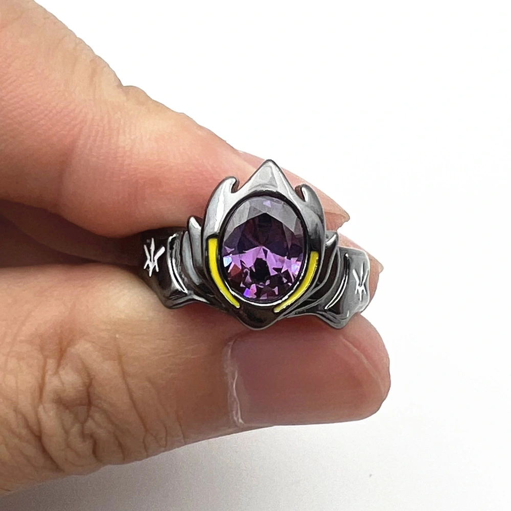 Fashion Black Knights Ring Ornament