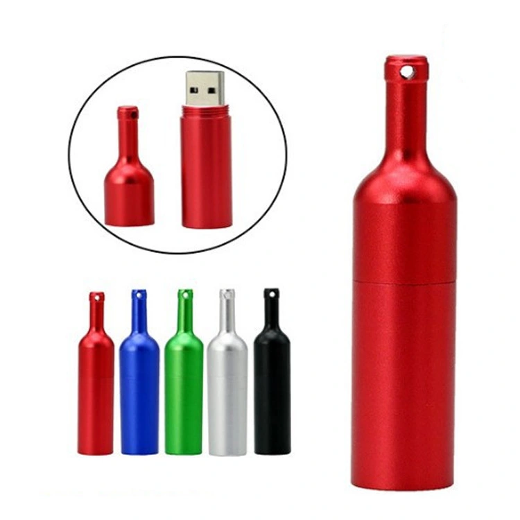 Creative Key Chain Red Wine Bottle USB Disk