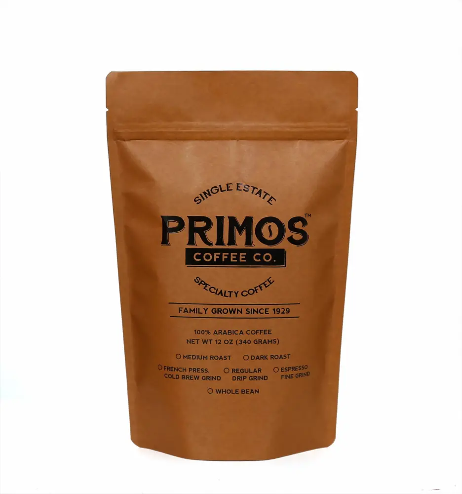 French Press Specialty Coffee, Coarse Ground, Primos Coffee Co (Medium Roast, 12 Oz)