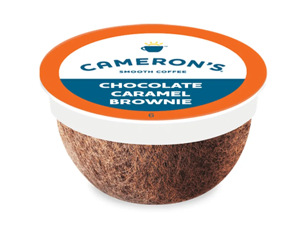 Cameron's Coffee Single Serve Pods, Flavored, Chocolate Caramel Brownie, 12 Count (Pack of 1)