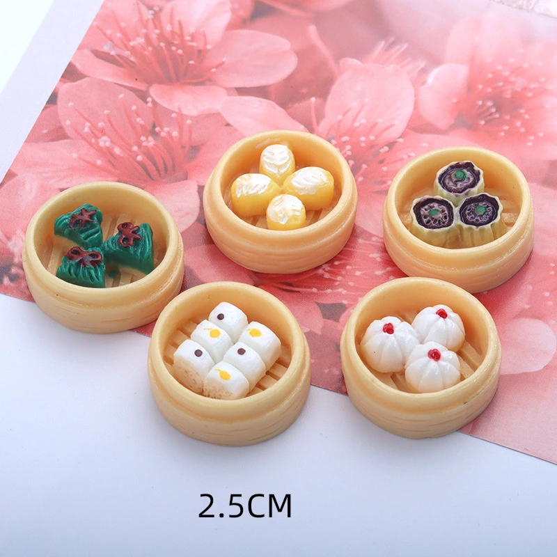 Simulated Food And Play Dumplings, Small Steamed Buns, Diy Resin Ornaments