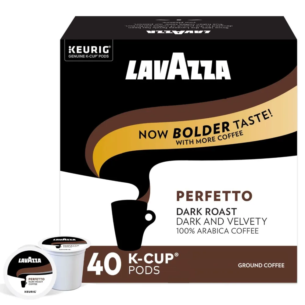 Lavazza SingleServe Coffee KCups for Keurig Brewer, Perfetto, 40 Count (Pack of 4)