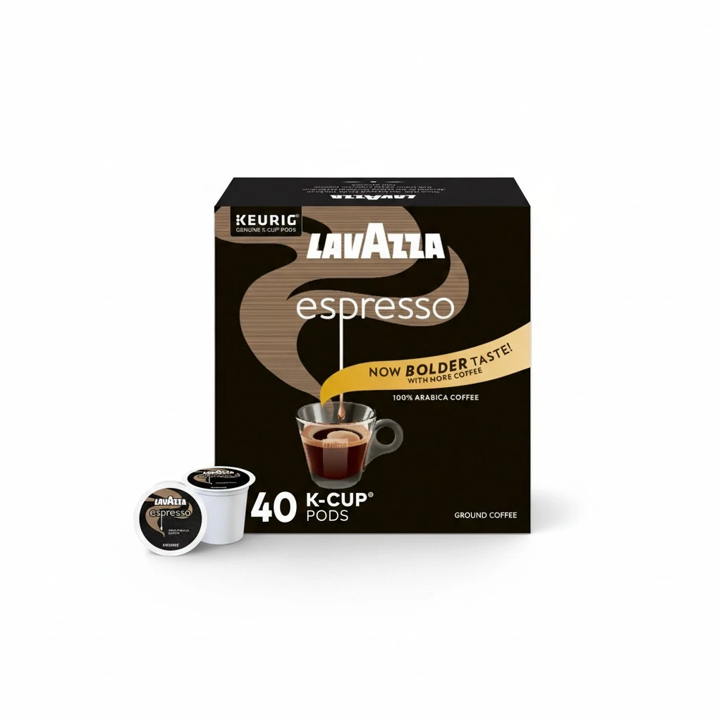 Lavazza Espresso Italiano Single Serve Coffee K-Cup® Pods for Keurig® Brewer, 40 Count (Pack of 4) 100% Arabica, Medium roast with intense, Aromatic flavor