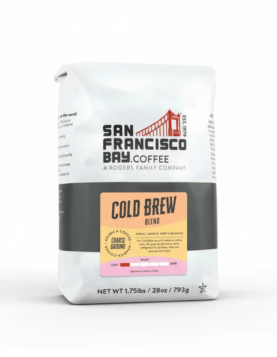 San Francisco Bay Ground Coffee - Cold Brew (28oz Bag), Light Roast