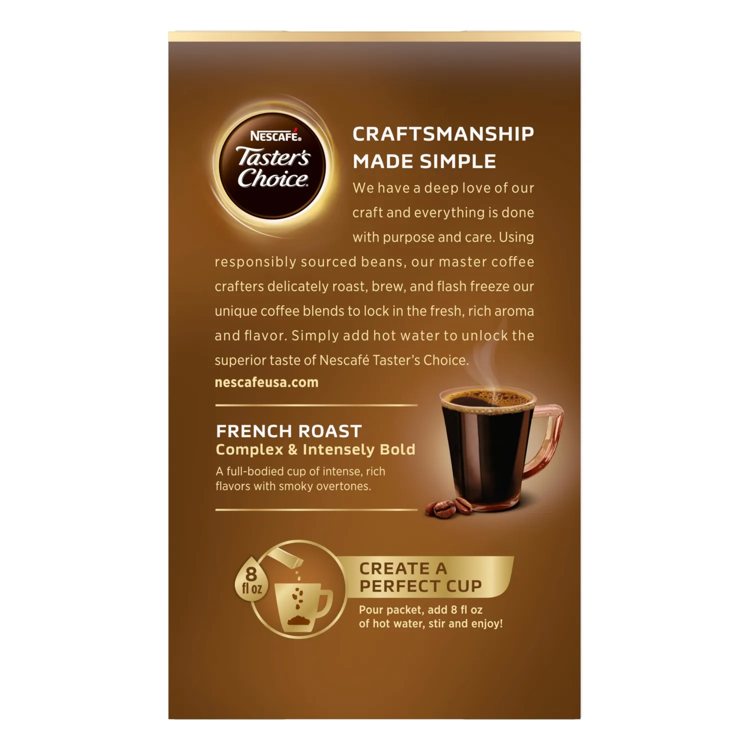 Nescafe Taster's Choice Instant Coffee, French Roast 5 Count (Pack of 12)