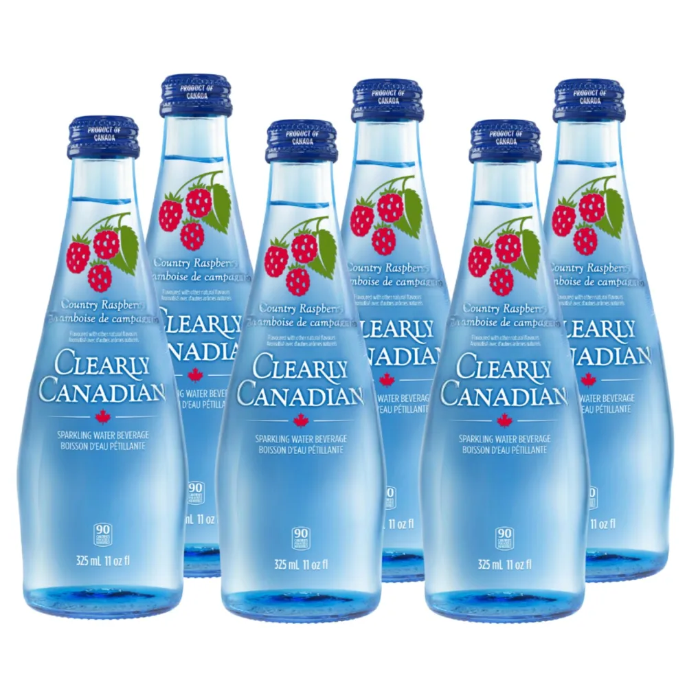 Clearly Canadian Sparkling Flavored Water (Country Raspberry, 6 Pack)