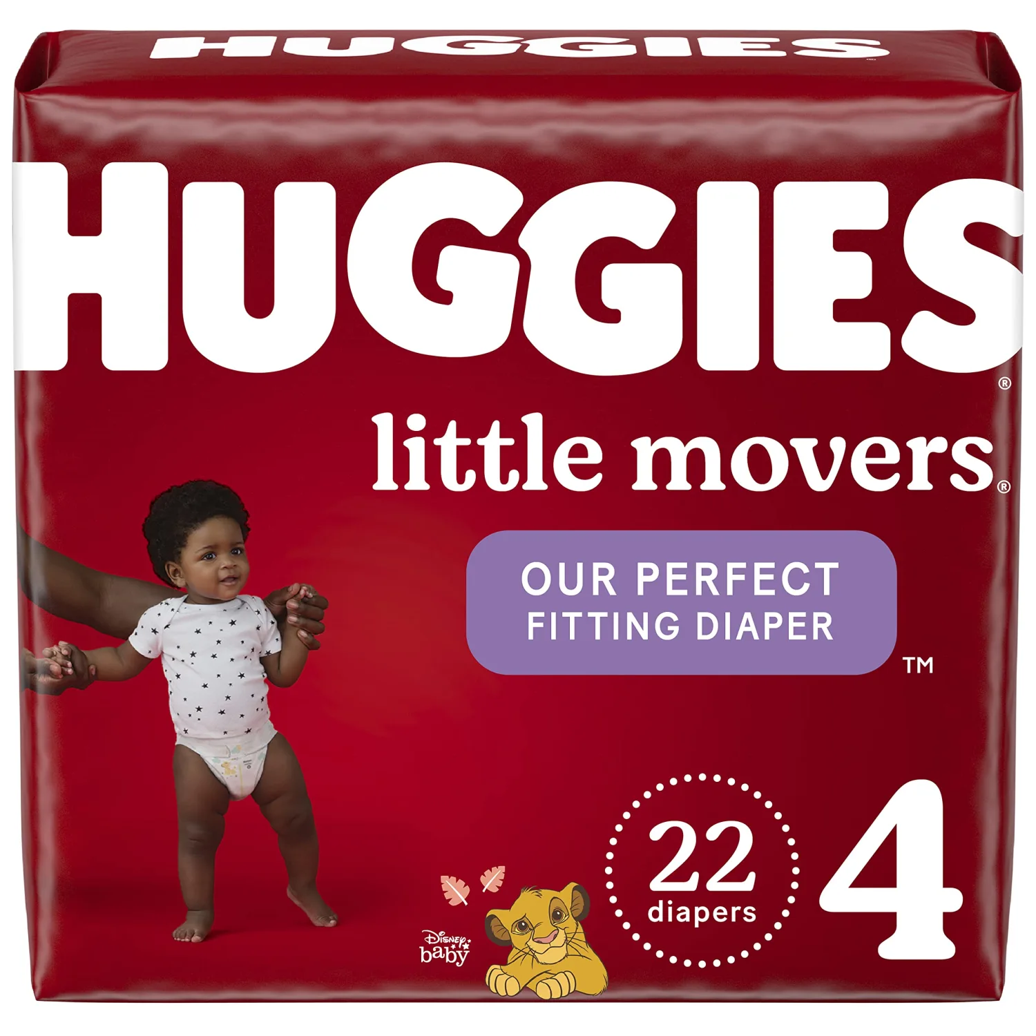 Baby Diapers Size 4 (22-37 lbs), 22 Ct, Huggies Little Movers