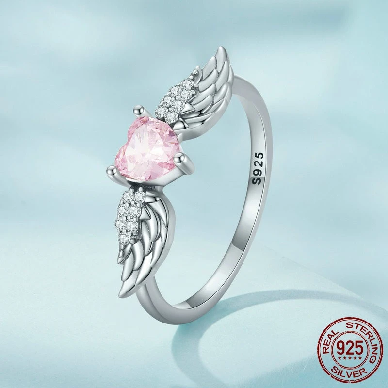 Zircon Love Wing Ring 925 Silver