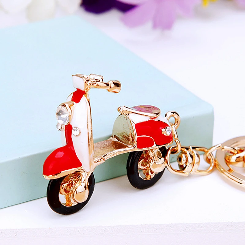 Creative Water Drill Electric Bicycle Car Key Ring