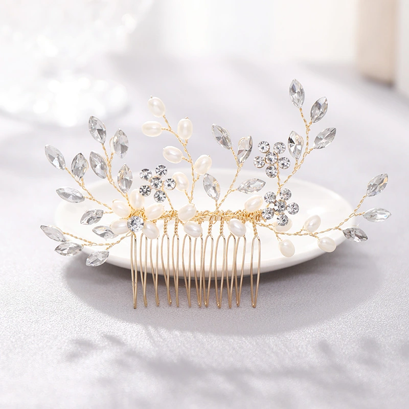 Hand-woven Pearl Hair Comb Hair Comb Headdress