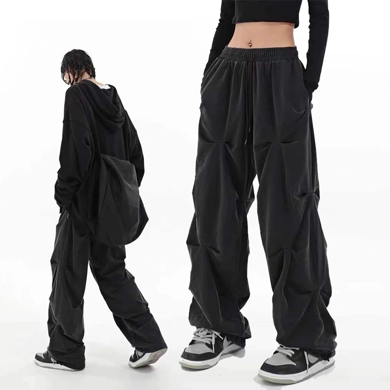 Tide Brand Drawstring Floor Pulling Straight Leg Long Guard Pants