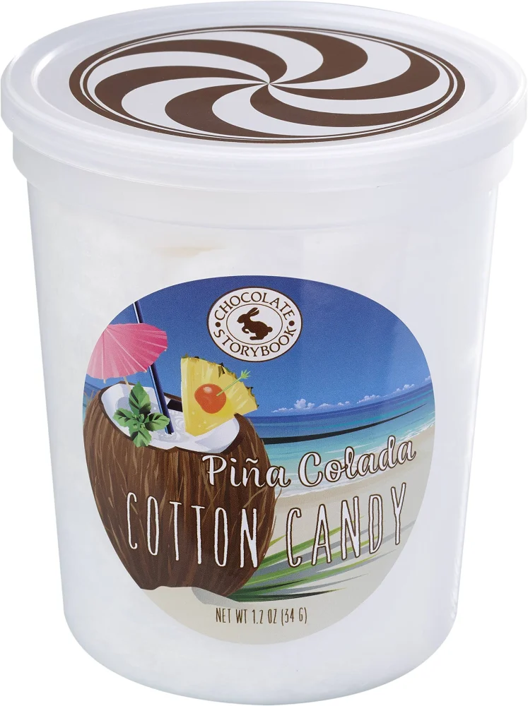 Pina Colada Gourmet Flavored Cotton Candy – Unique Idea for Holidays, Birthdays, Gag Gifts, Party Favors