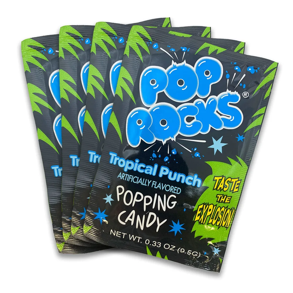 UpTop Treats Tropical Punch POP ROCKS Candy | Includes 4 Individual Packs of Tropical Punch Flavored Mini Rock Popping Candies 4.0 Count