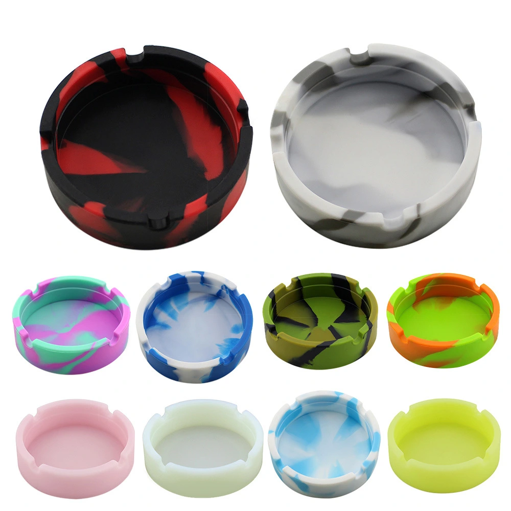 Creative Round Household Portable Ashtray Luminous