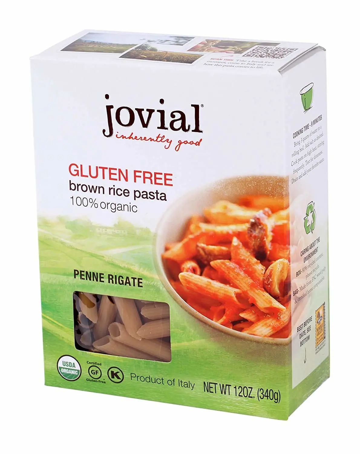 JOVIAL PASTA BRWNRCE ORG PENNE R 12OZ