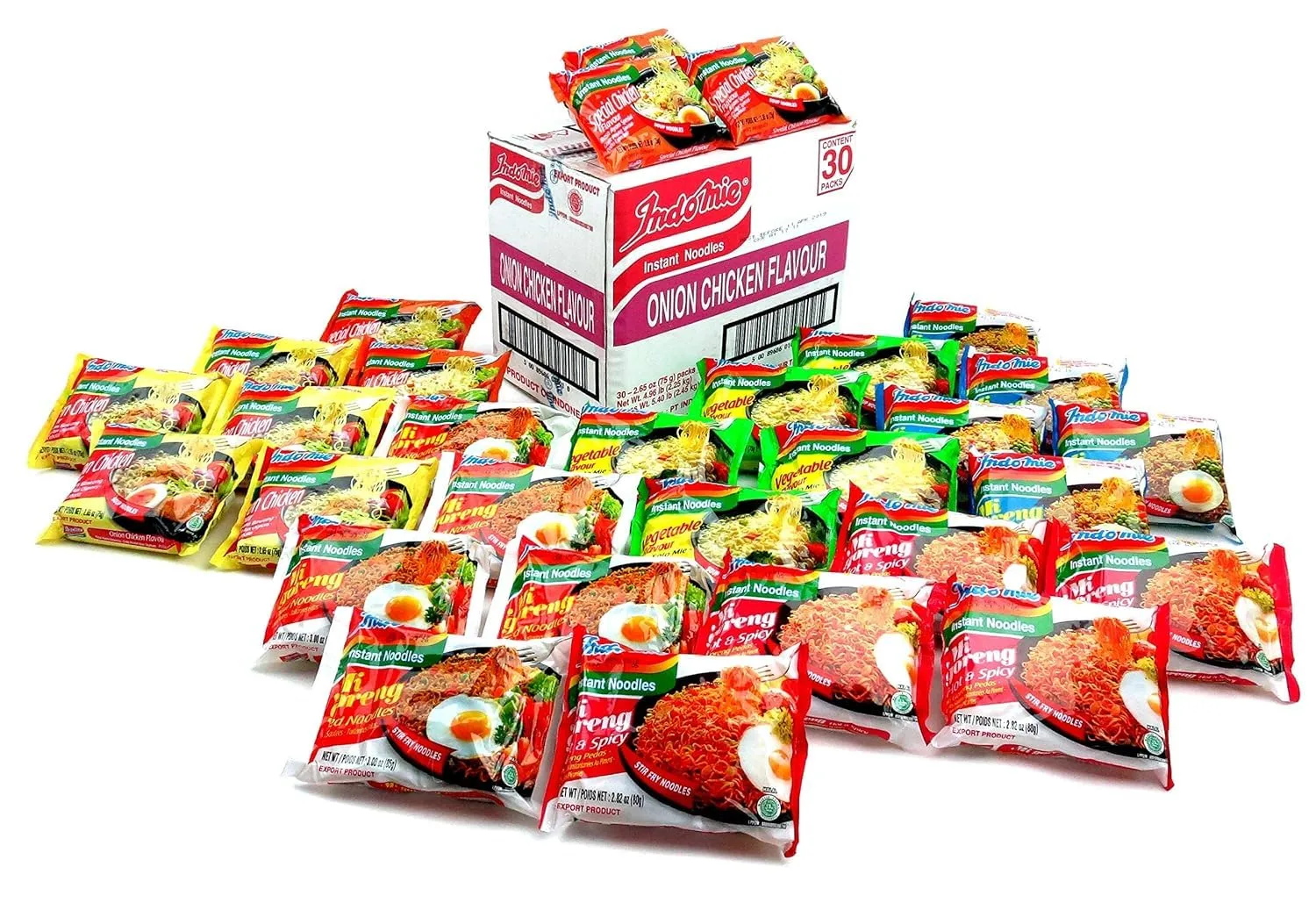 Indomie Variety Case (30 Bags), 1.0 Count